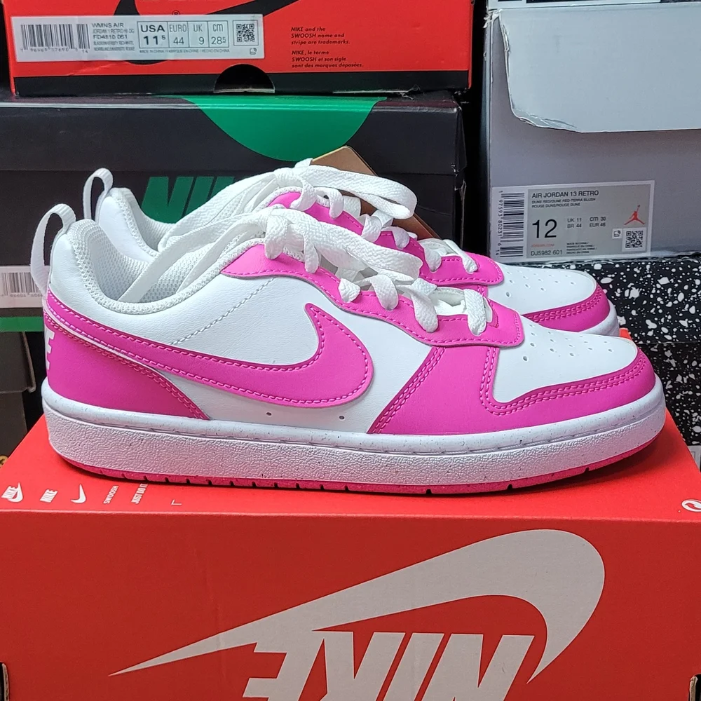 Nike Kids Pink and White Sneakers
